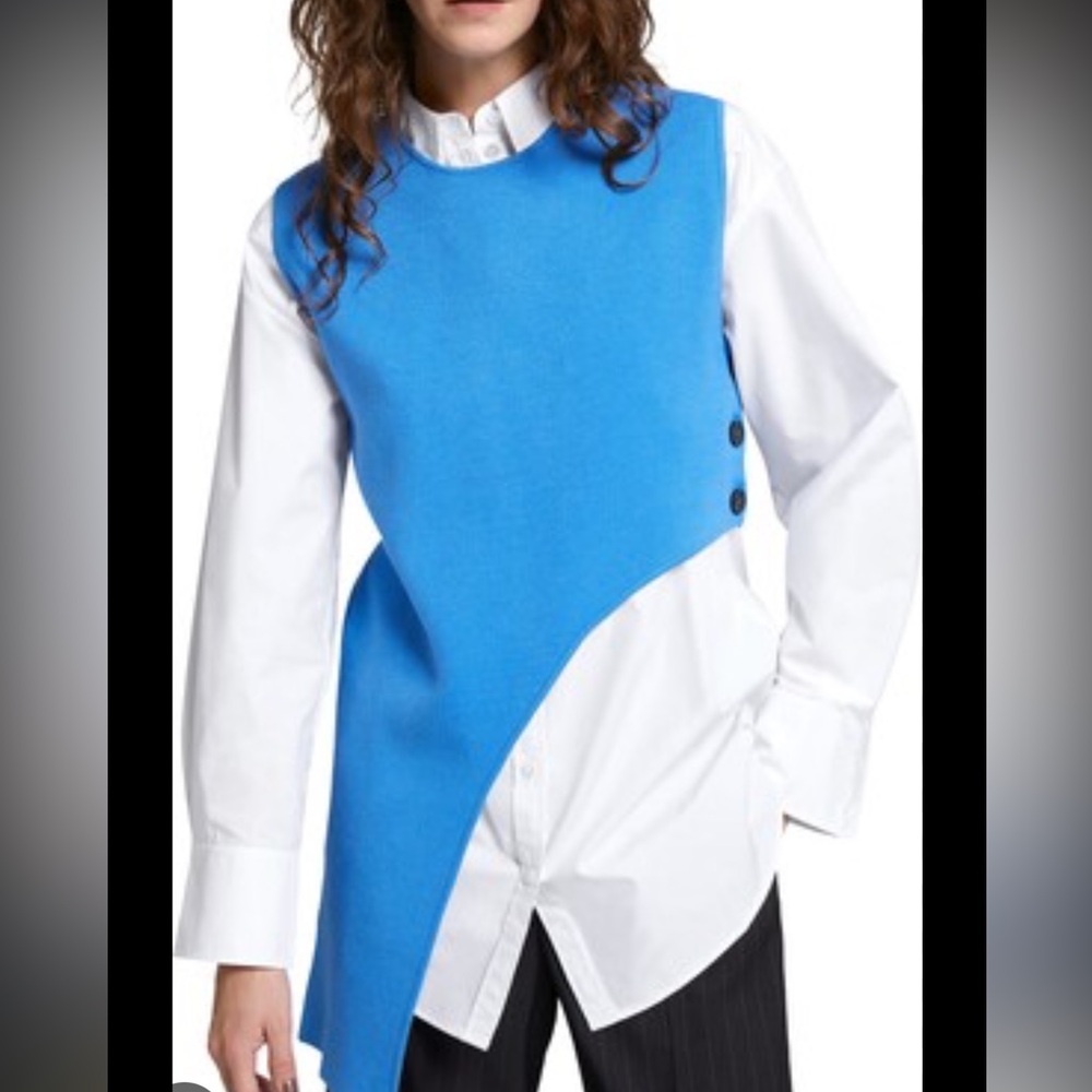 & Other Stories Blue Asymmetrical Vest